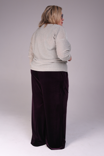 Джемпер женский трикотажный Жемчужный с люрексом беж