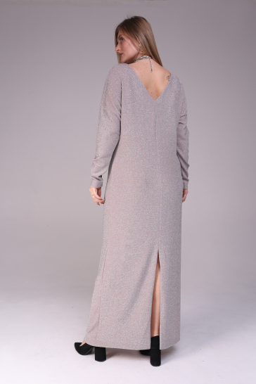 Платье женское Жемчужное с люрексом розовое