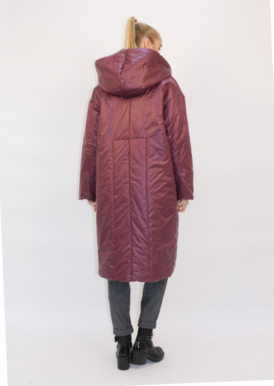 Пальто женское Кокон вишнёвый