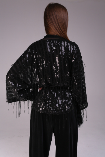 Блуза- накидка Магия ночи чёрная