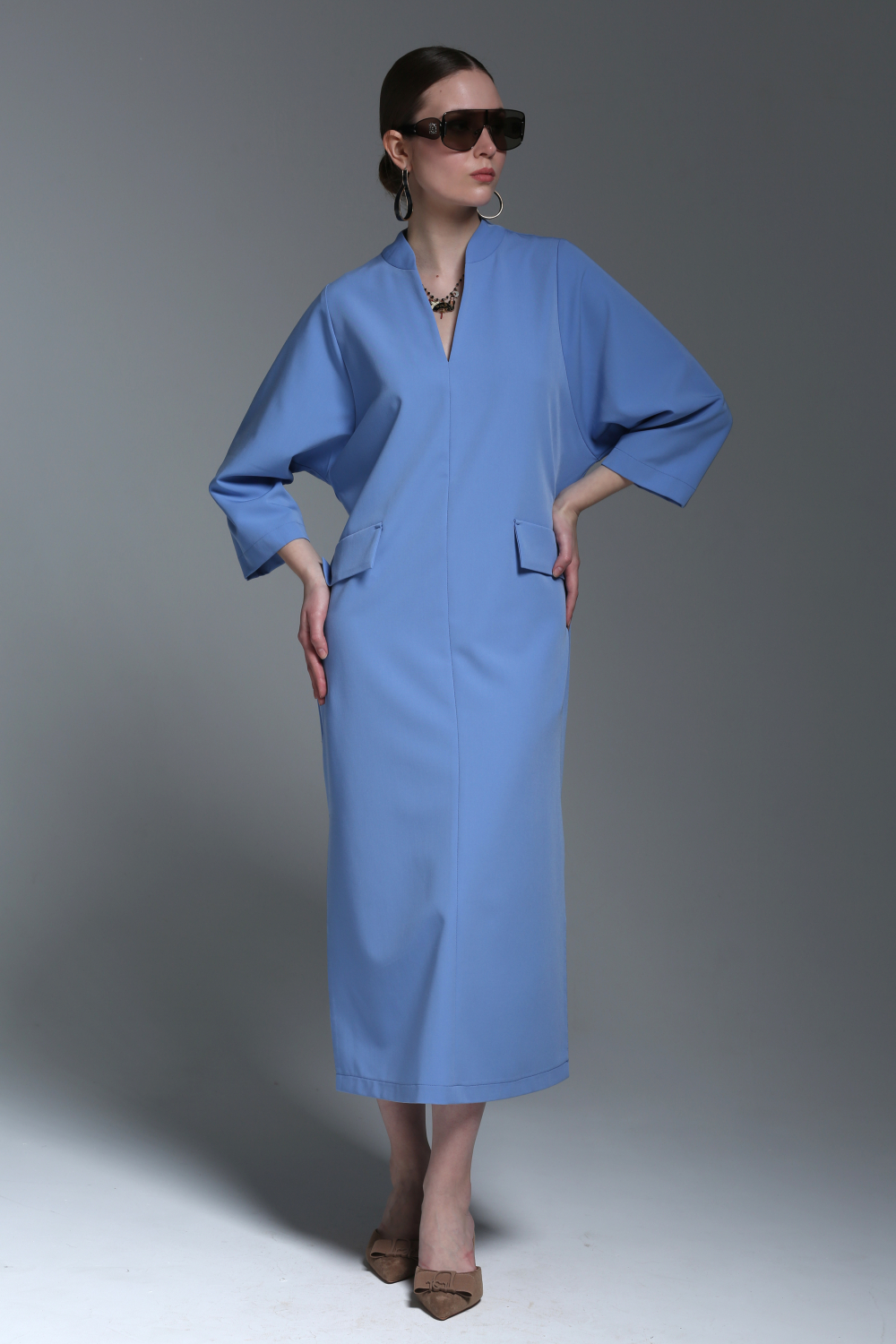 Платье женское из вискозы Весна синий