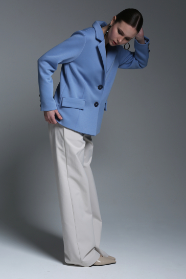 Жакет женский на подкладке голубой