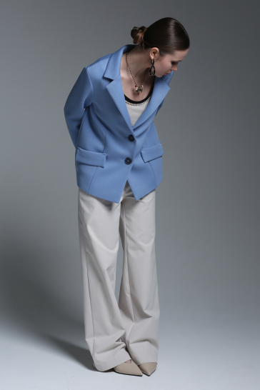 Жакет женский на подкладке голубой