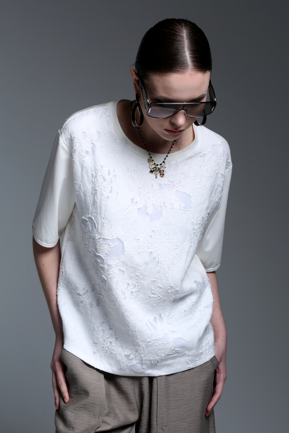 Блуза женская с коротким рукавом Искушение белая